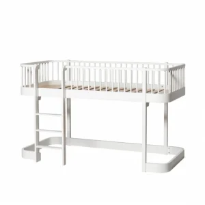 Cama Loft Baixo Wood, Branco