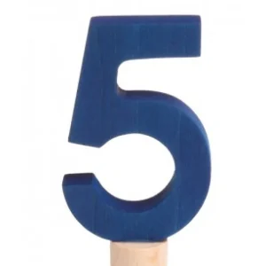 Número Decorativo de Madeira, 5