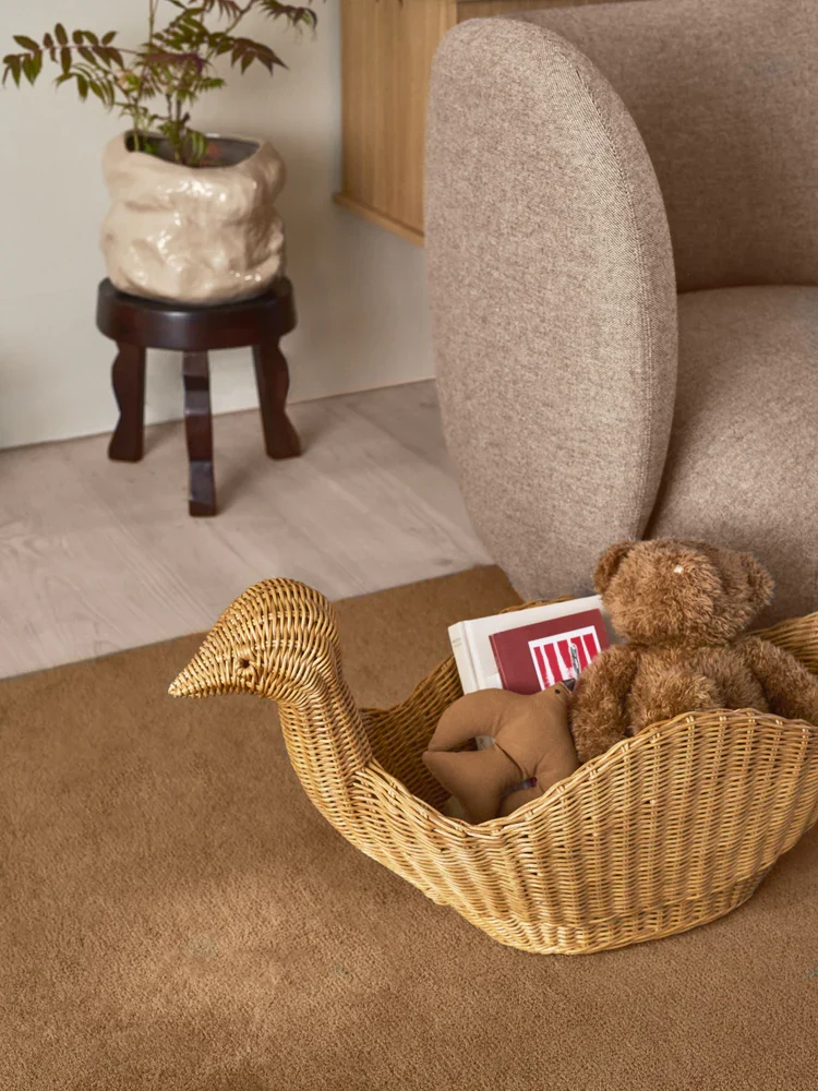 Cesta Pássaro em Rattan - Image 3