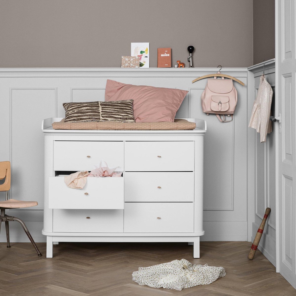 Cómoda Wood 6 Gavetas com Trocador Grande, Branco - Image 2