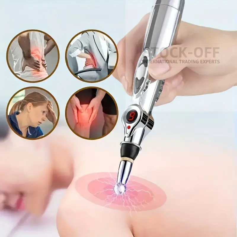 🔥 SUPER DEALS - Caneta Massagem Acupuntura 9 Níveis USB Portátil | Testado Porto™ | -75% 🇵🇹