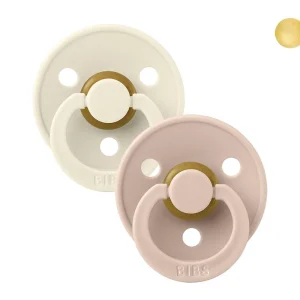 Conjunto 2 Chuchas Bibs, Blush/Ivory