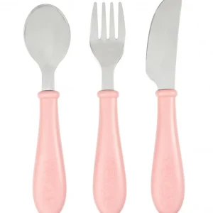 Conjunto de 3 Talheres de Aço Inoxidável, Cor-de-rosa