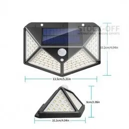 Luz Solar LED 100 Leds com Sensor de Movimento – Iluminação Automática e Potente até 1000 Lumens - Image 6