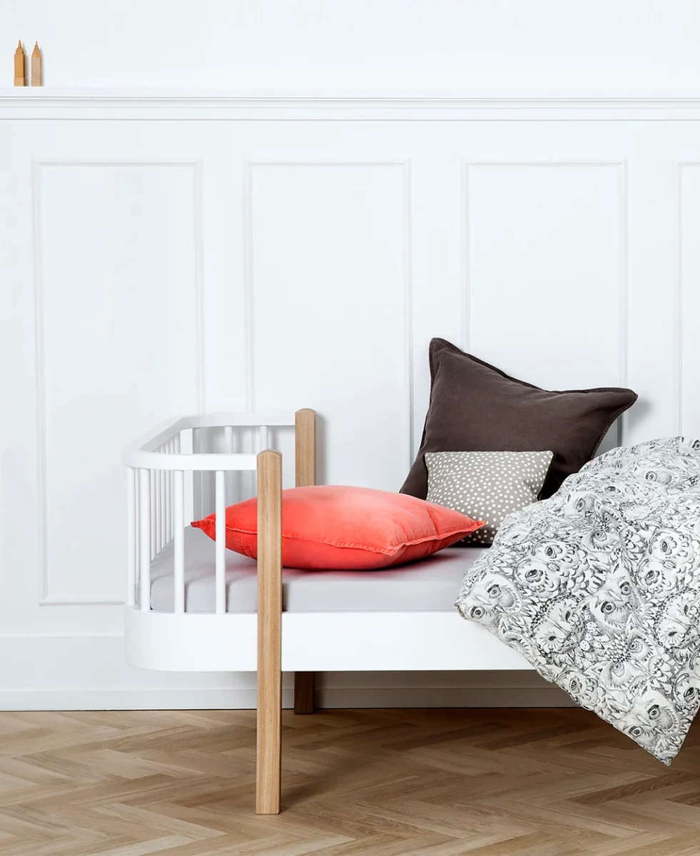 Cama Junior Daybed Wood, Branco e Madeira - Image 5
