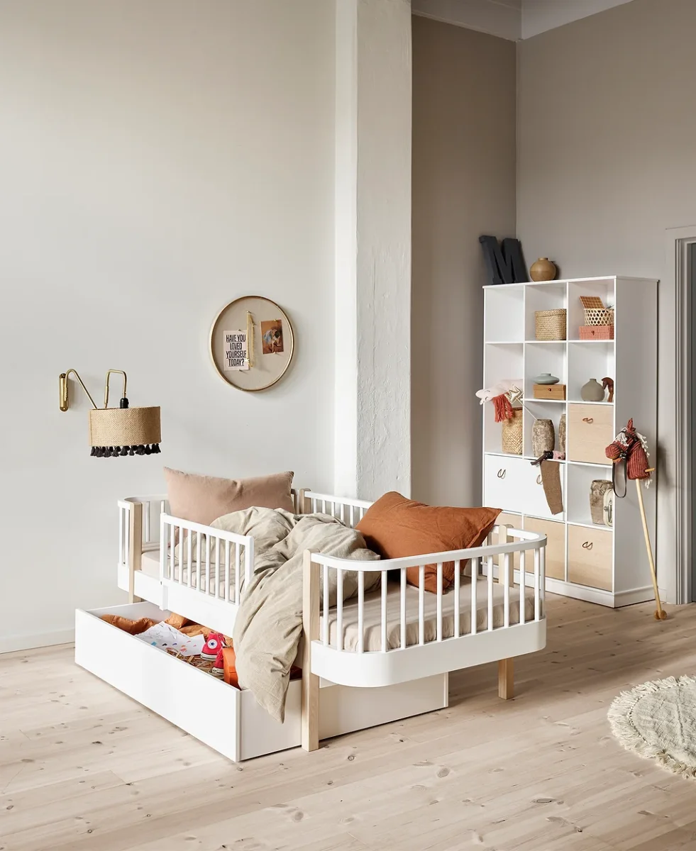 Cama Junior Daybed Wood, Branco e Madeira - Image 2