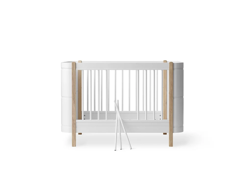 Cama de Grades Wood Mini+, Branco e Madeira (Inclui Kit 0-9 anos) - Image 8
