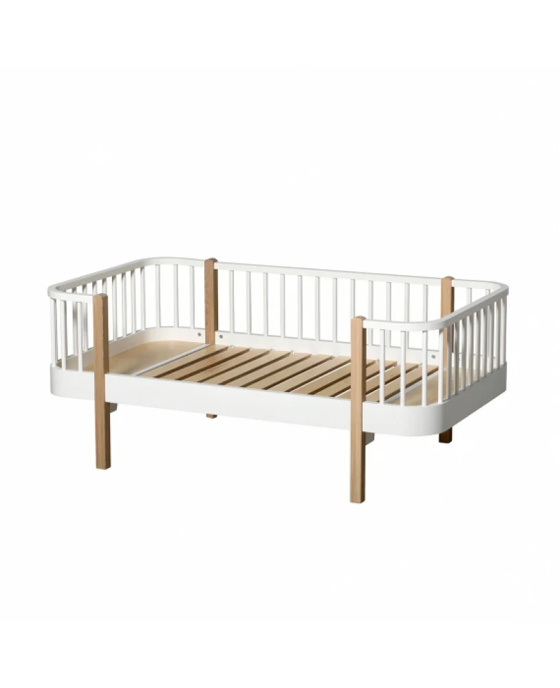 Cama Junior Daybed Wood, Branco e Madeira - Image 4