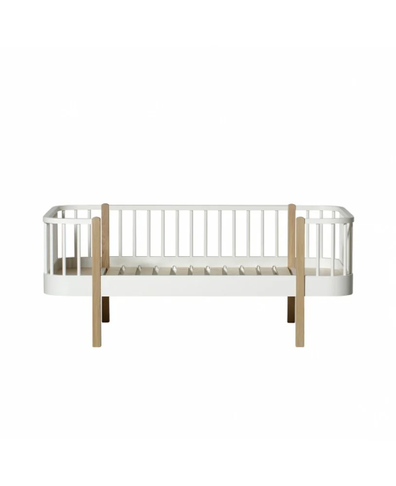Cama Junior Daybed Wood, Branco e Madeira - Image 3