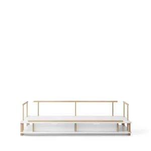 Camp day bed, white/oak