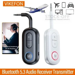 🎧 Adaptador Bluetooth 5.3 2 em 1 – Receptor & Transmissor de Áudio Sem Fios 🔊