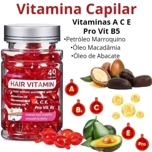 💆♀️ Combo de 40 Cápsulas de Tratamento Capilar – Nutrição, Brilho e Fortalecimento! 🌟