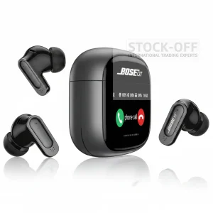Fones de Ouvido Sem Fio TWS BOSECXT Ultra V11 – ANC, Tela Multifuncional e Graves Potentes