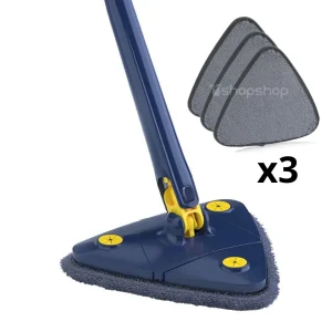 Esfregona Triangular Rotativa 360º + 3 Recargas